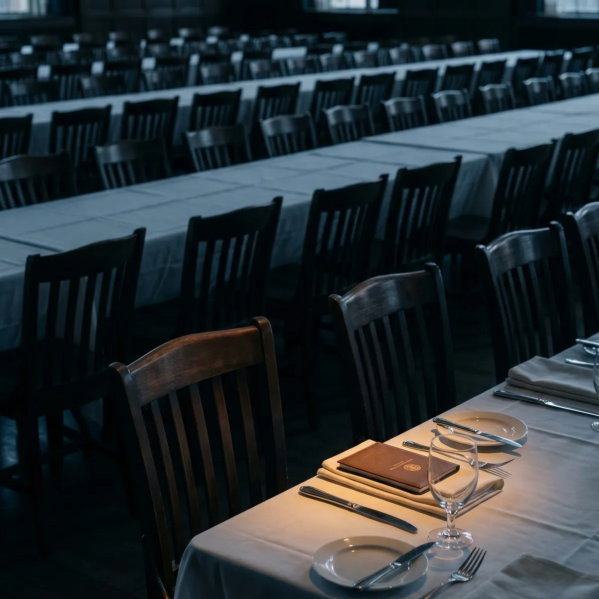 Empty seats at an event, representing donor stewardship that doesn't scale.
